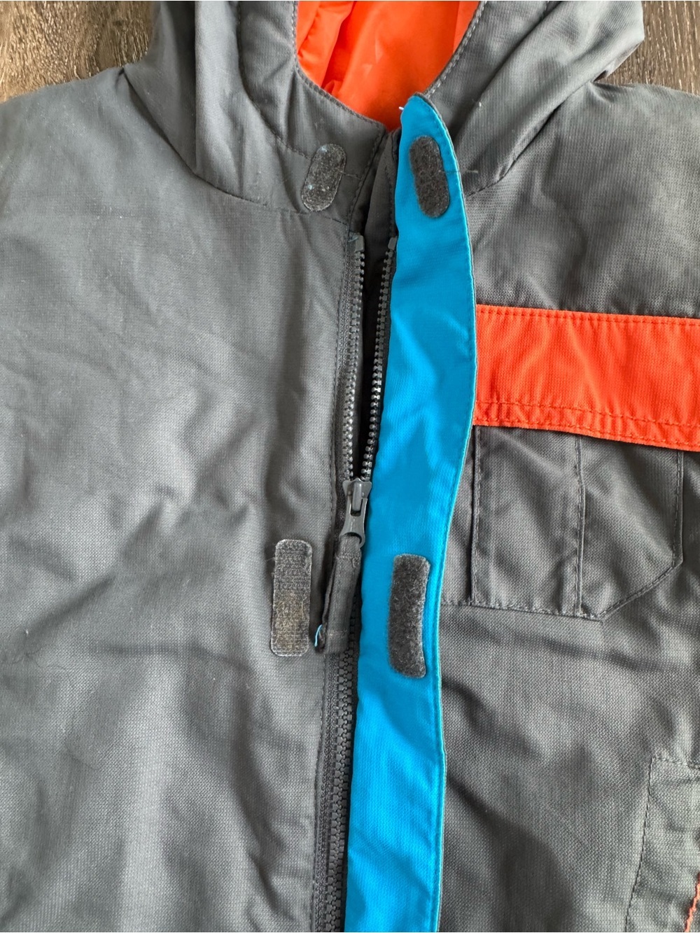 Columbia Gray, Bright Orange and Blue Winter Coat and Snow Suit Set Size 24 Mo - Picture 5 of 15